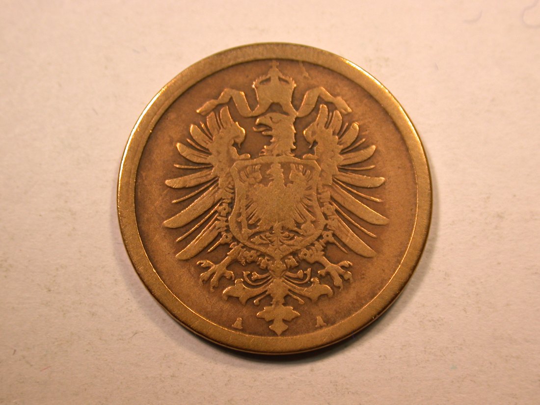  E20  KR  2 Pfennig  1877 A in s-ss, geputzt  Originalbilder   