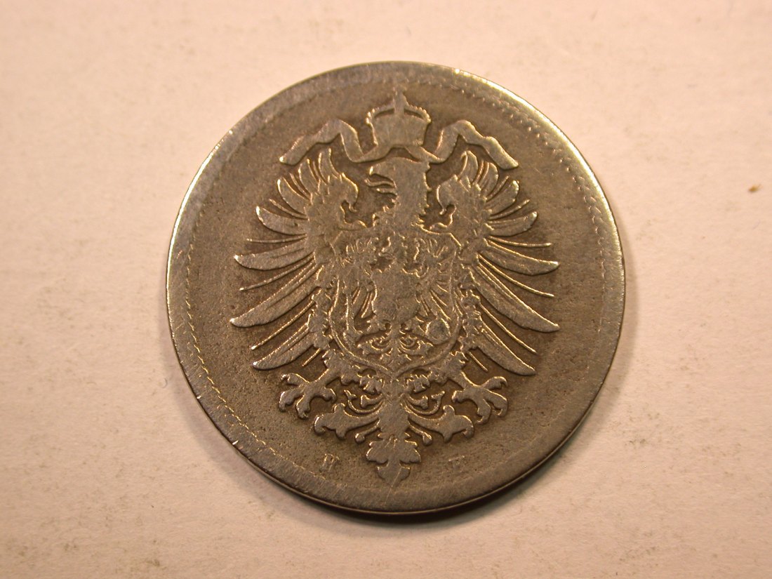  E20  KR  10 Pfennig  1874 H in schön,  geputzt  Originalbilder   