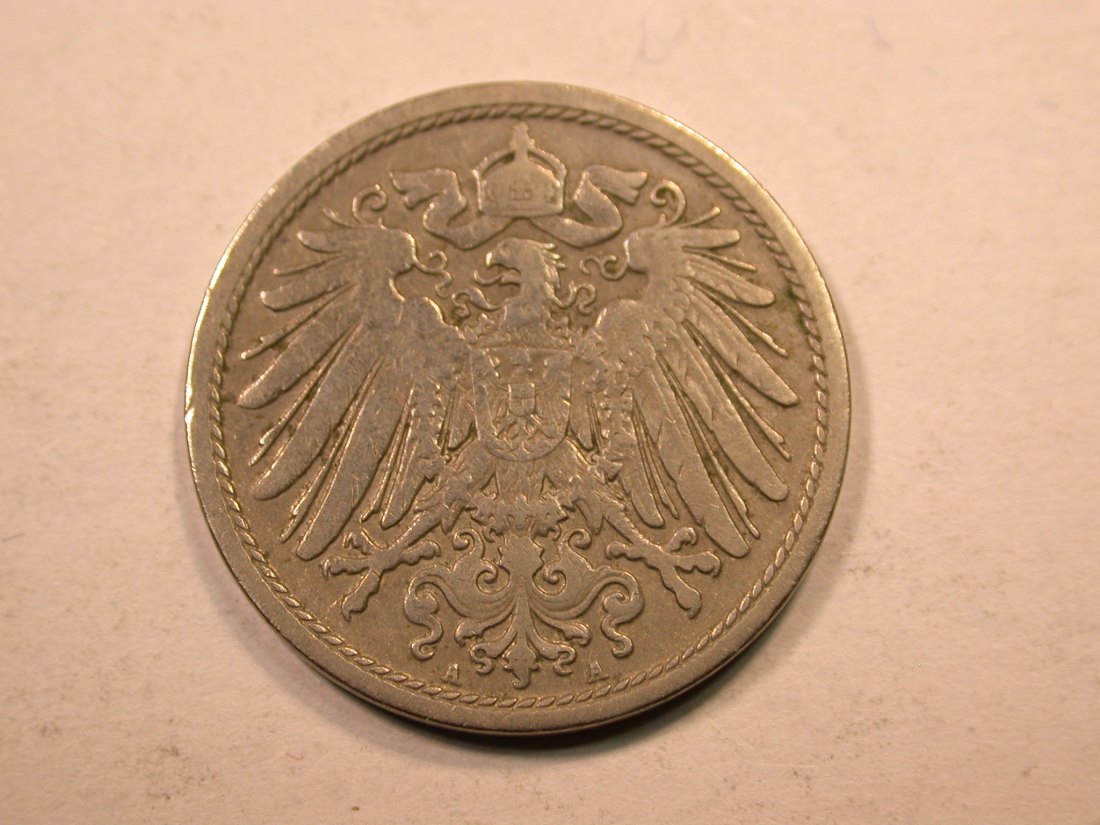  E20  KR  10 Pfennig  1904 A in f.ss, geputzt  Originalbilder   
