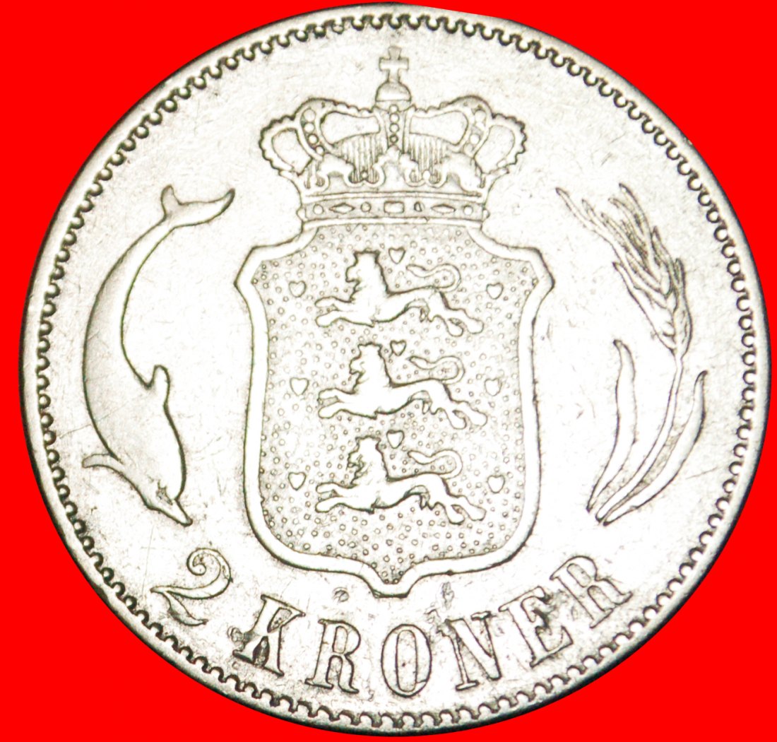  · SCHWEINWALE (1875-1899):DÄNEMARK ★ 2 KRONER 1875! Christian IX. (1863-1906) OHNE VORBEHALT!   