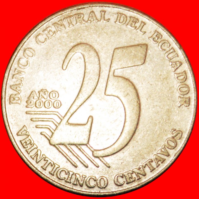  · MEXIKO: ECUADOR ★ 25 CENTAVOS 2000! OHNE VORBEHALT!   