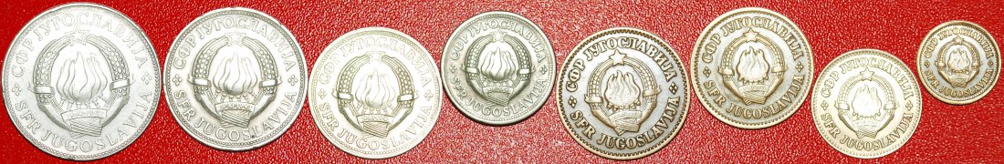  · STAR: YUGOSLAVIA ★ SET 5-10-20-50 PARA — 1-2-5-10 DINARS 1965 — 1979! LOW START ★ NO RESERVE!   