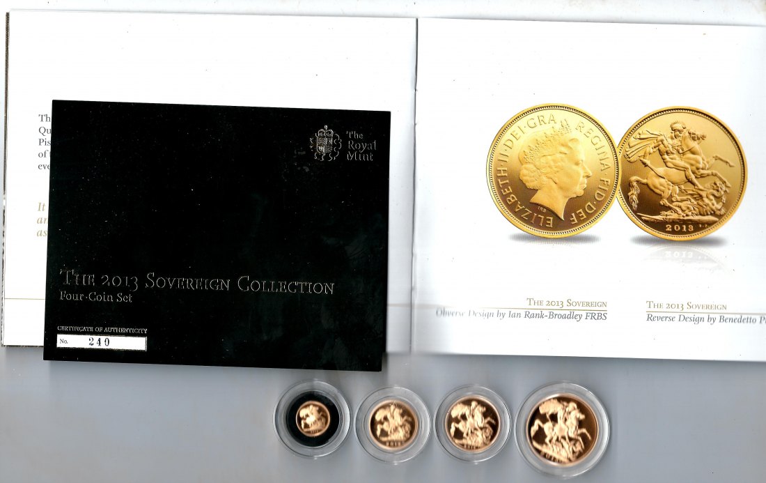  GB England Sovereign Proof Collection 2013 Auflage 295 Stück Golden Gate Koblenz A844   