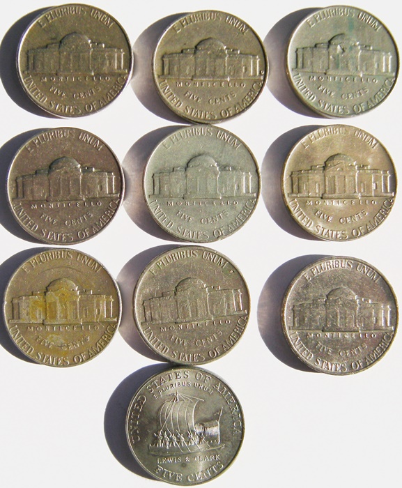  USA 10 x 5 Cent, 1956-2004   