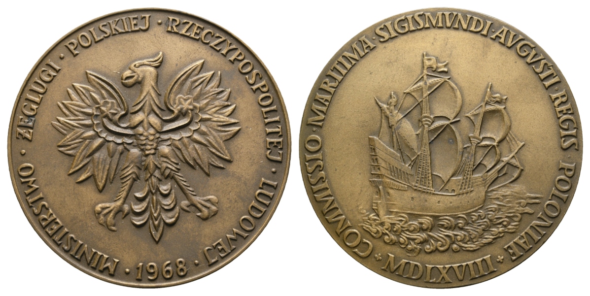  Polen; Bronzemedaille 1968; 122,93 g, Ø 69,4 mm   