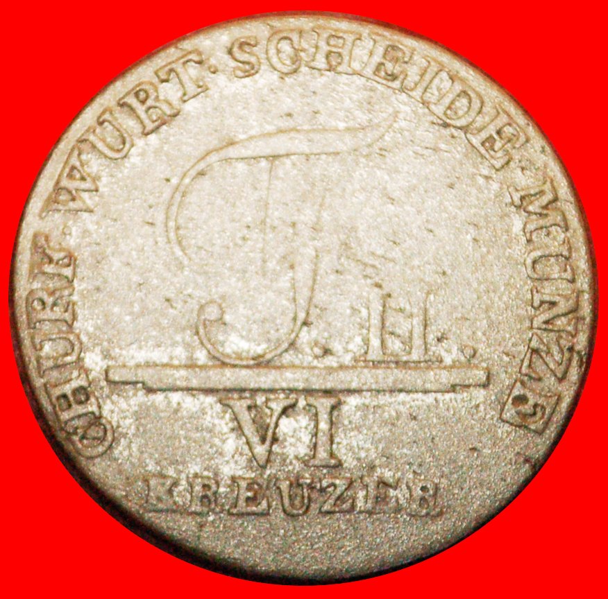  · WÜRTTEMBERG (1803-1805): DEUTSCHLAND ★ 6 KREUZER 1804 SILBER! UNGEWÖHNLICH! OHNE VORBEHALT!   