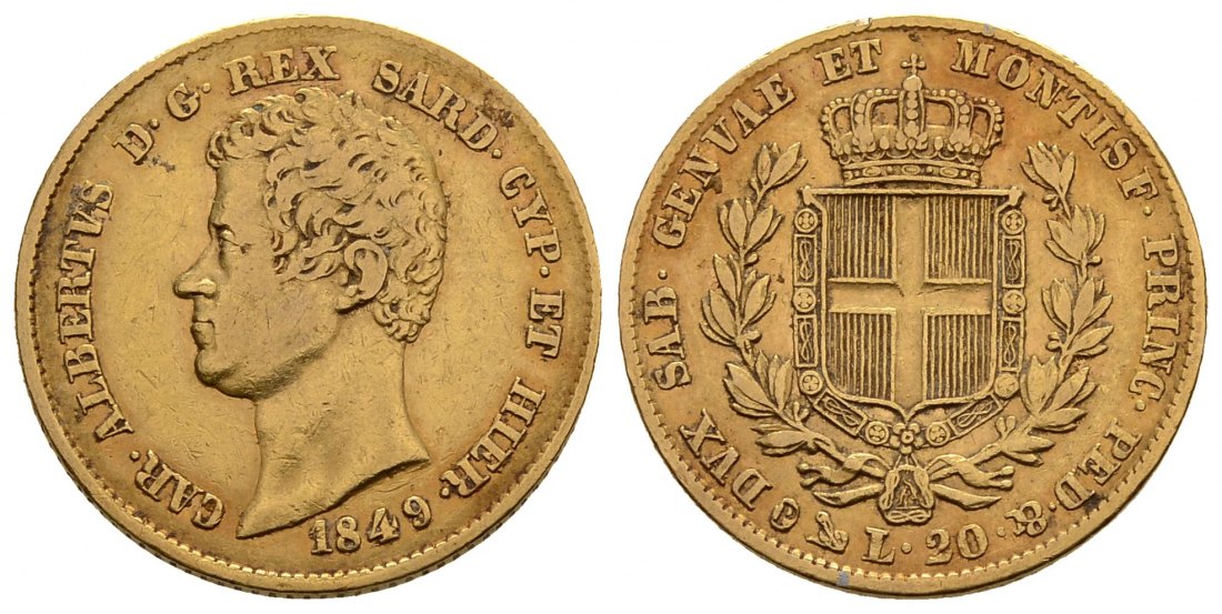 PEUS 3998 Italien 5,81 g Feingold. Karl Albert (1831 - 1849) 20 Lire GOLD 1835 Genua Sehr schön