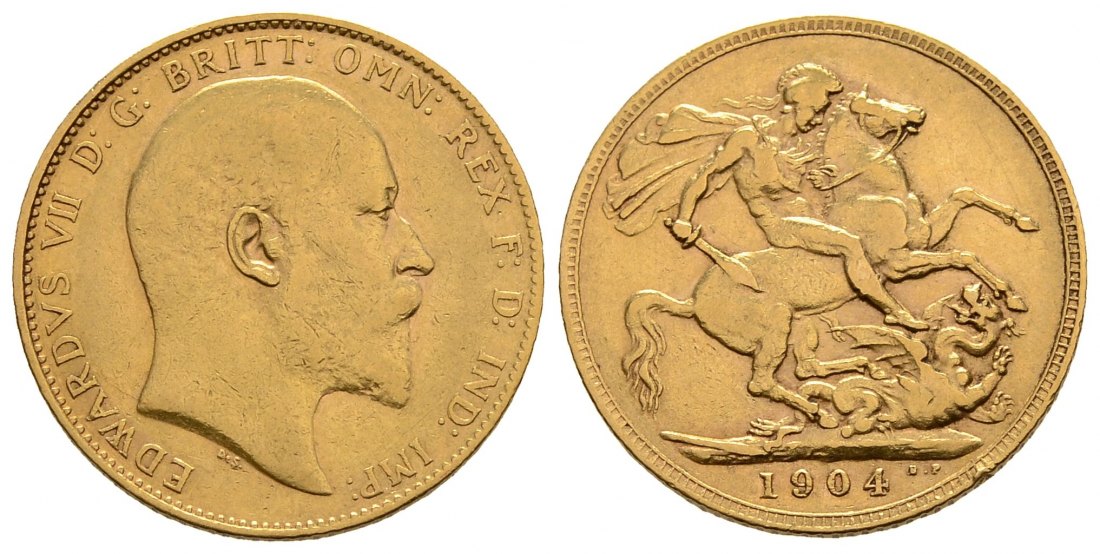 PEUS 3999 Großbritannien 7,32 g Feingold. Eduard (1901 - 1910) Sovereign GOLD 1904 Sehr schön