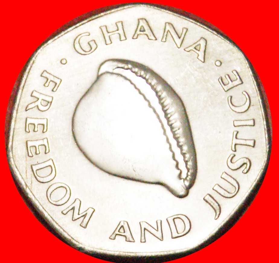 · SIEBENECK MIT MUSCHEL: GHANA ★ 200 CEDIS 1998 uSTG STEMPELGLANZ! OHNE VORBEHALT!