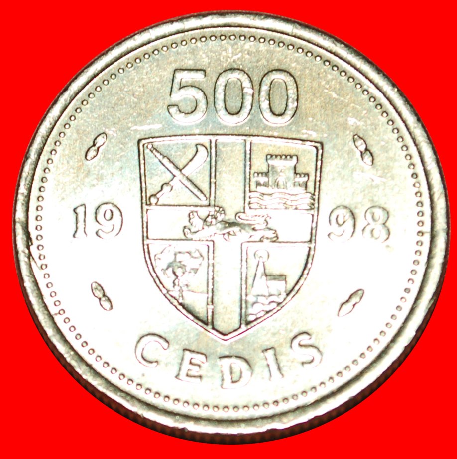  · DRUMS: GHANA ★ 500 CEDIS 1998 MINT LUSTER! LOW START ★ NO RESERVE!   
