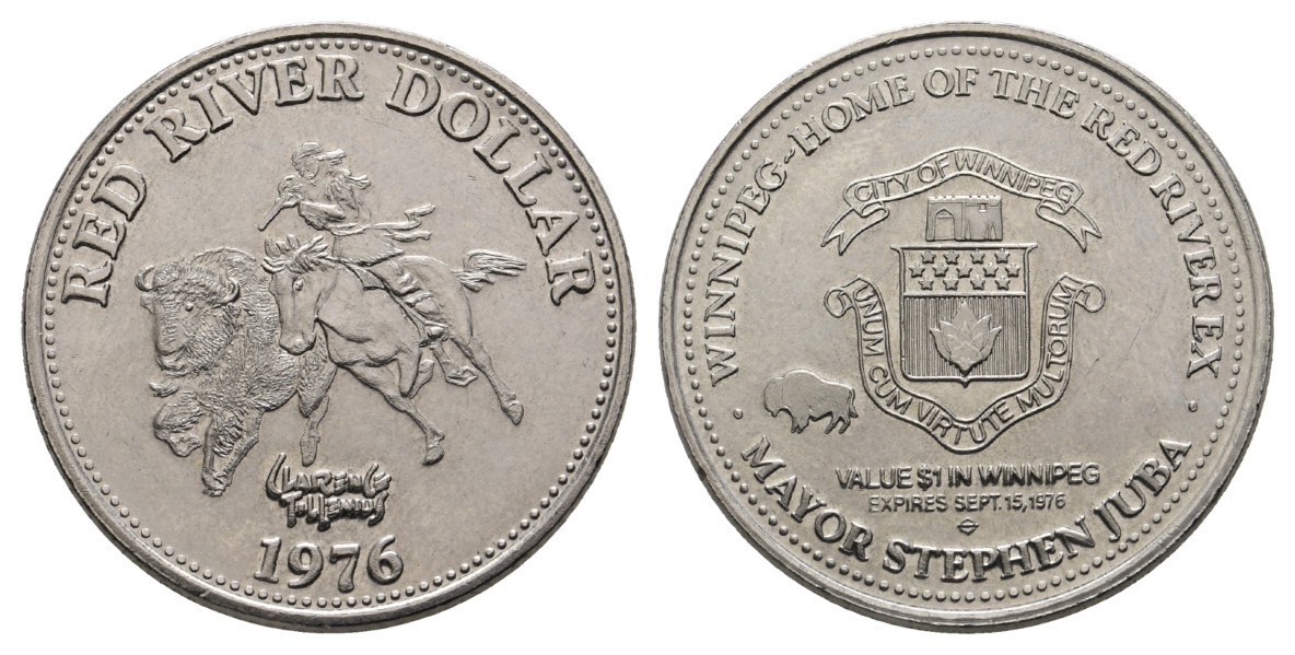  Canada; Red River Dollar 1976   