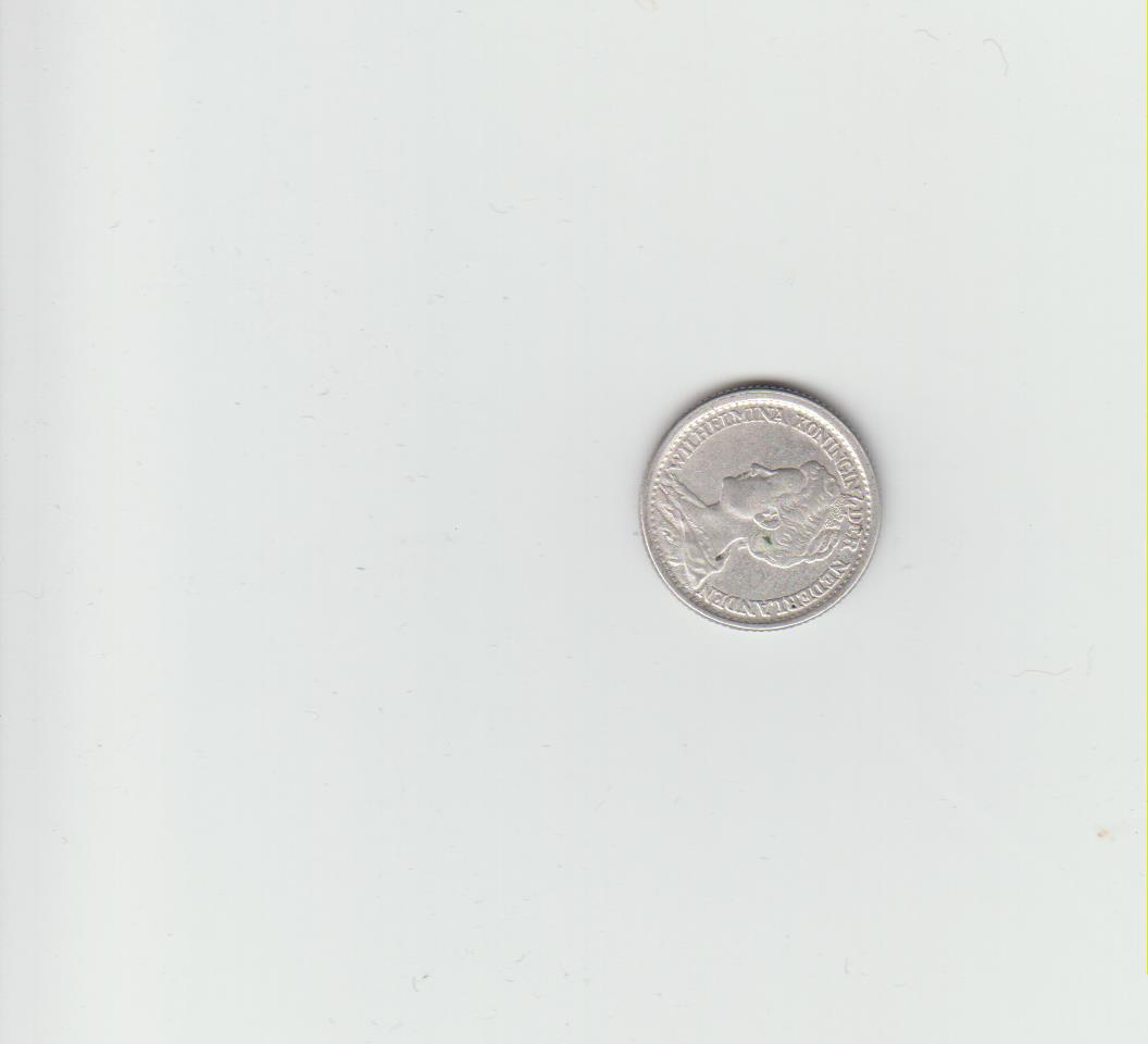  Niederlande 25 Cent 1918 Silber in ss+   