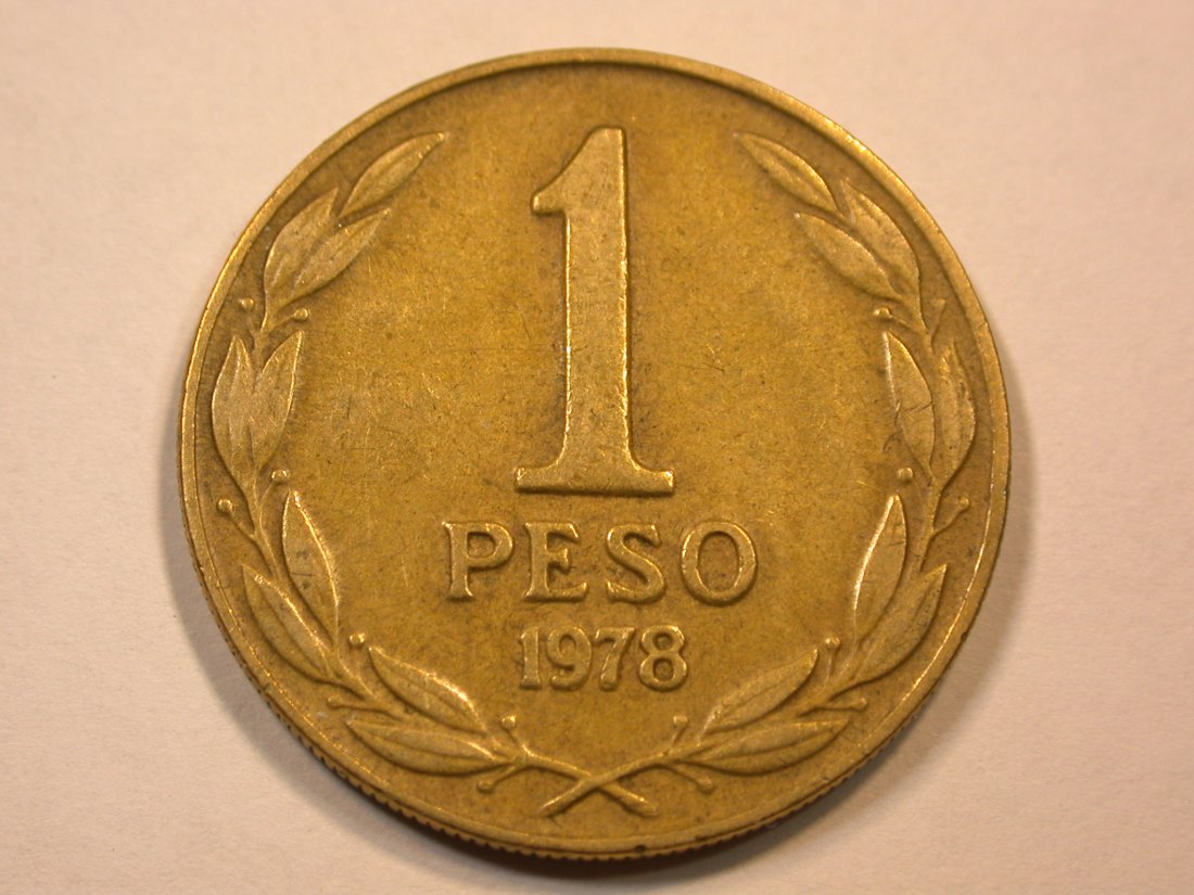  E21  Chile 1 Peso 1978 in f.vz  Originalbilder   