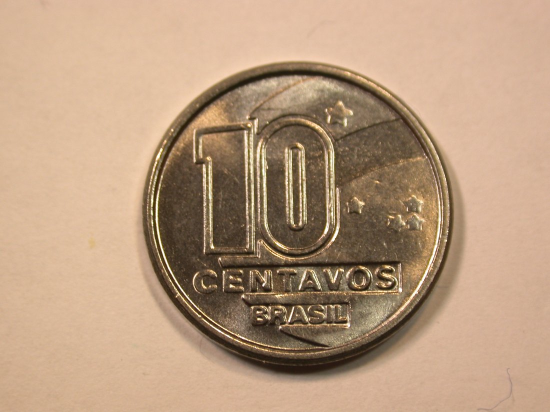 E21 Brasilien 10 Cruzeiros in f.st Originalbilder