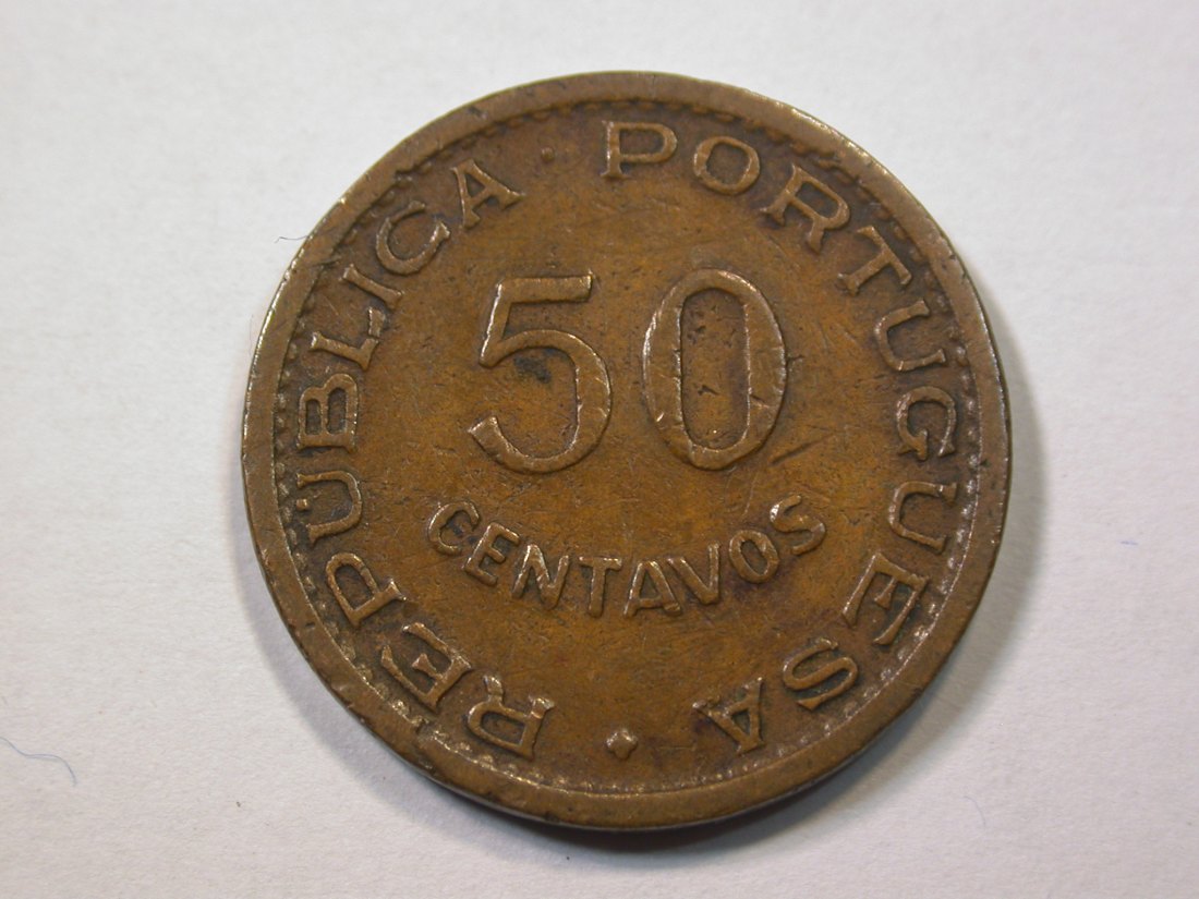  E21  Mosambik  50 Centavos 1957 in ss Originalbilder   