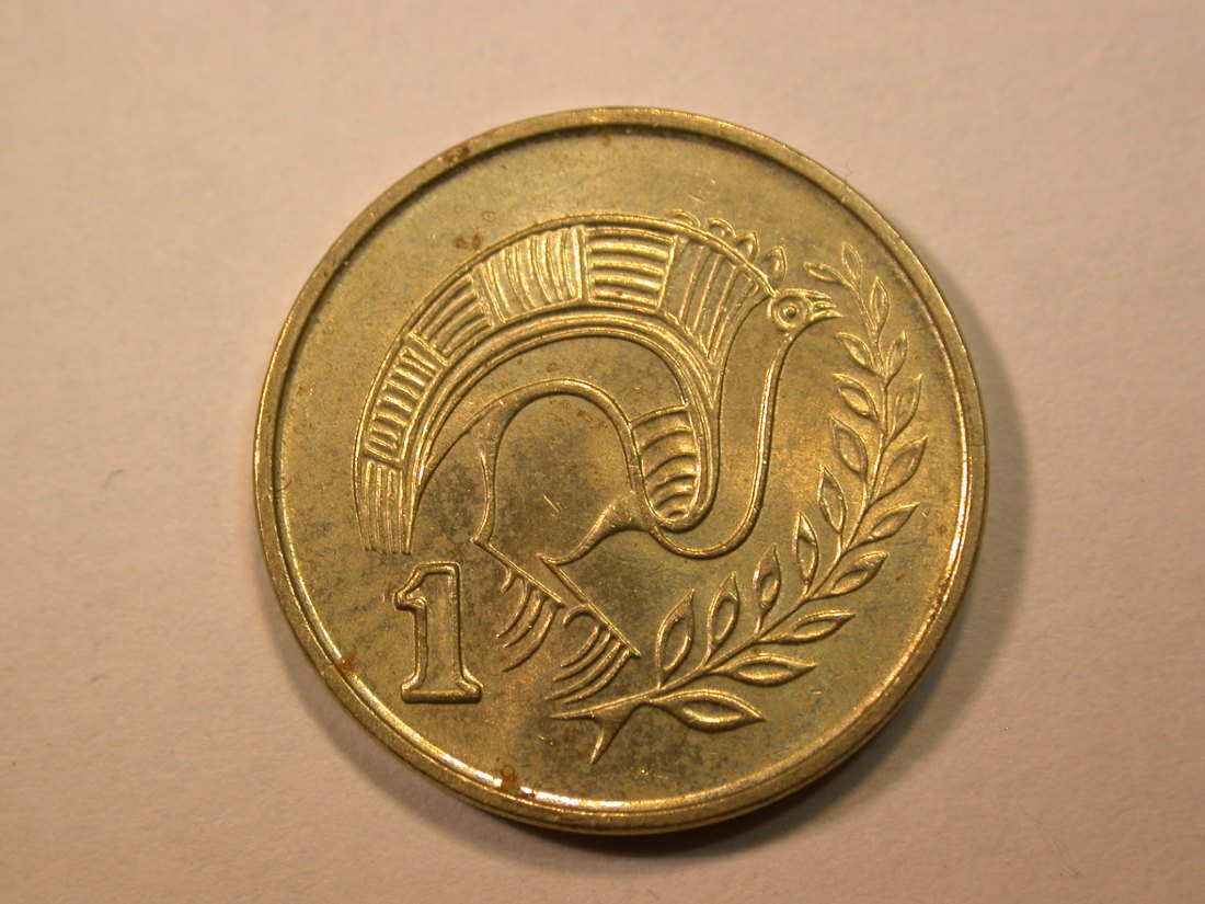 E21 Zypern 1 Cent 1998 in f.ST Originalbilder