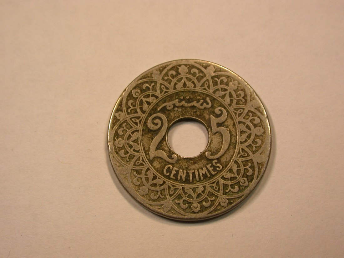 E21 Marokko 25 Centimes 1921 in ss Originalbilder