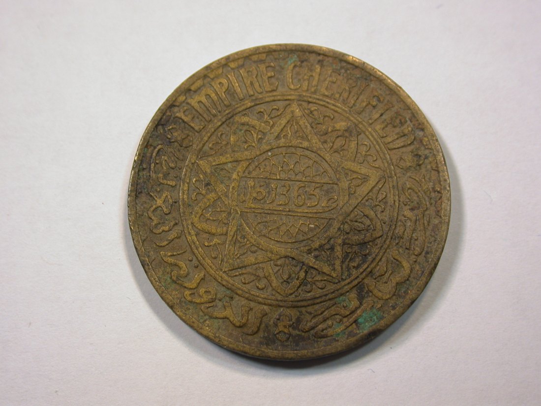  E21  Marokko  5 Francs  1365/1946 in ss    Originalbilder   