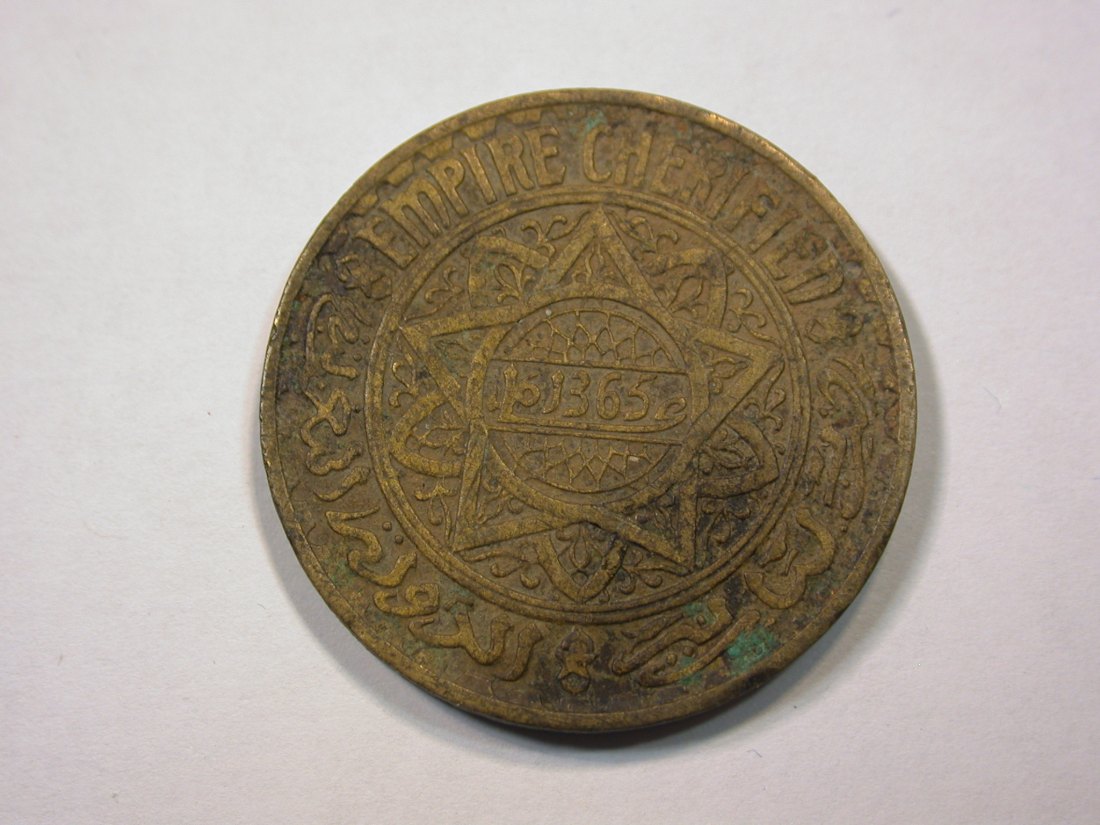  E21  Marokko  5 Francs  1365/1946 in ss    Originalbilder   