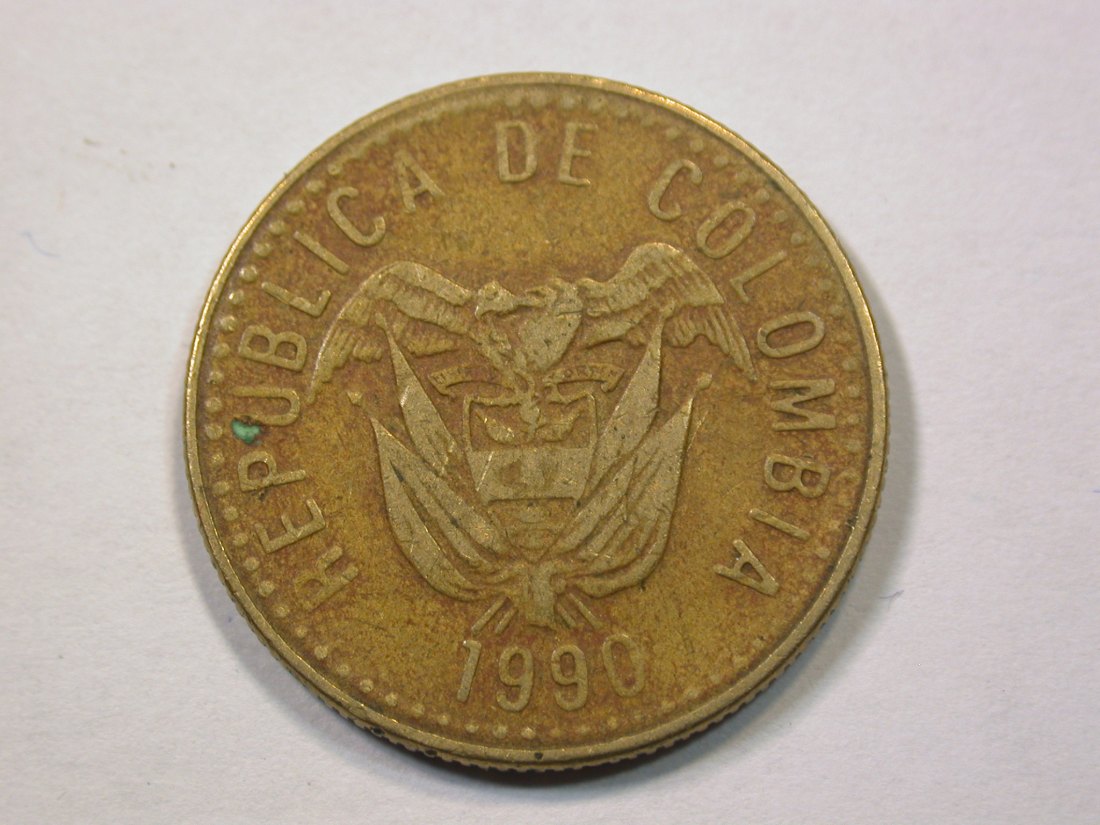  E21  Kolumbien  20 Pesos  1990 in ss  Originalbilder   