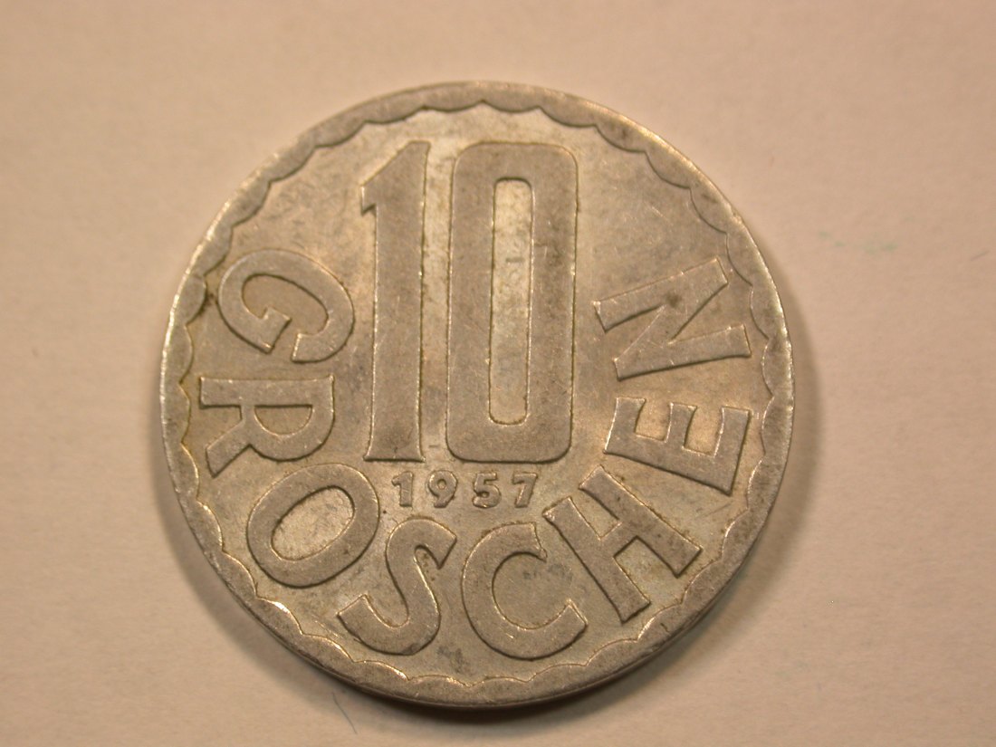 E21 Österreich 20 Groschen 1957 in ss-vz Originalbilder