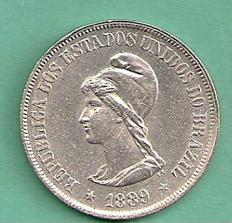  Brasilien - 500 Reis 1889   