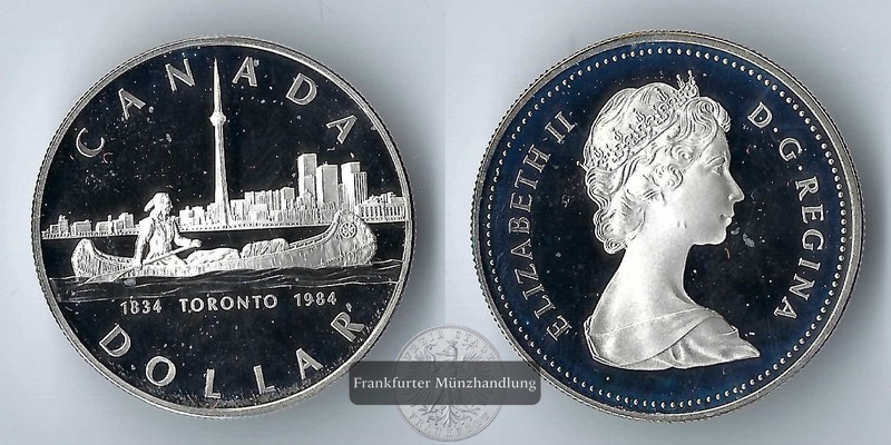  Kanada  1 Dollar  1984  Toronto     FM-Frankfurt  Feinsilber: 11,66g   