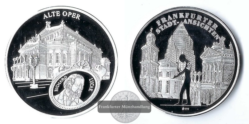  Medaille, 1999 Frankfurt am Main - Alte Oper  FM-Frankfurt Feinsilber: 20g   