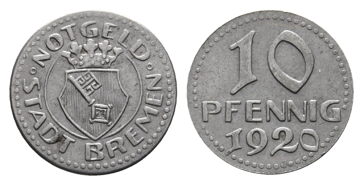  Bremen, Notgeld, 10 Pfennig 1920   