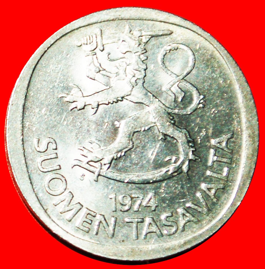 · LION (1969-1993): FINLAND ★ 1 MARK 1974S MINT LUSTER! LOW START ★ NO RESERVE!