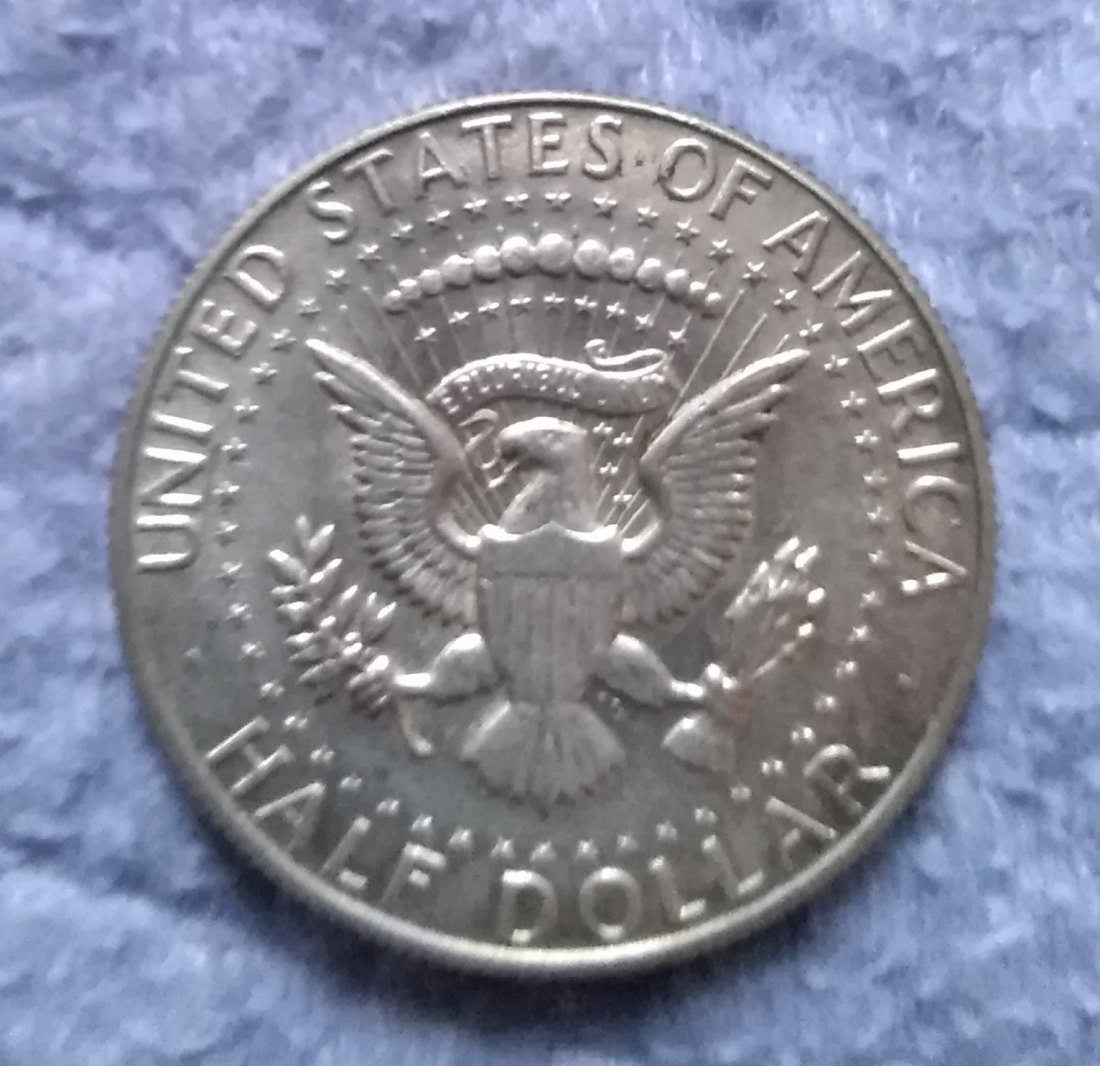  Half Silberdollar, Silber, 900er, USA, J.F. Kennedy 1968, in Kapsel   