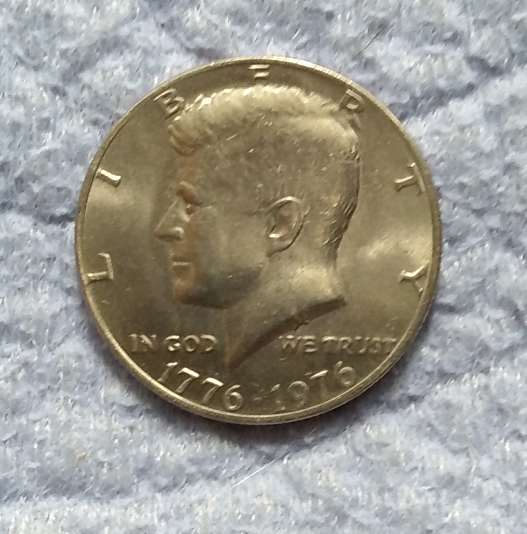  Half Silberdollar, 900er, Silber, USA, J.F. Kennedy 1976 in Kapsel   