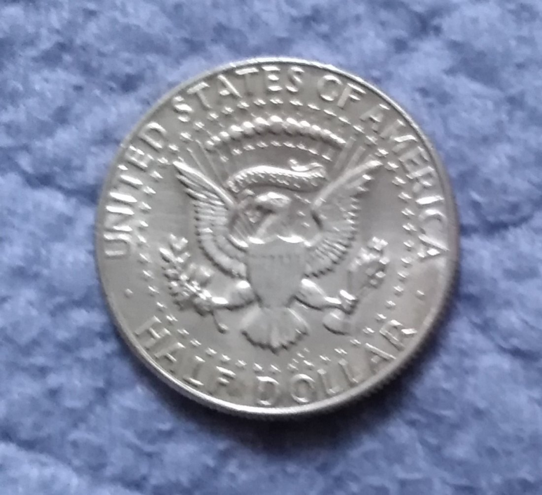  Half Silberdollar, Silber 900er, USA, J.F. Kennedy 1966, in Kapsel   