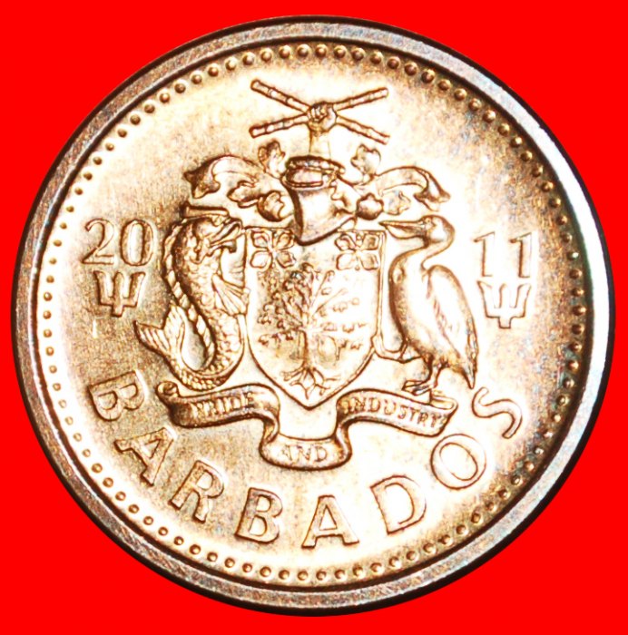  · GREAT BRITAIN (2007-2012): BARBADOS ★ 1 CENT 2011 MINT LUSTER! LOW START ★ NO RESERVE!   