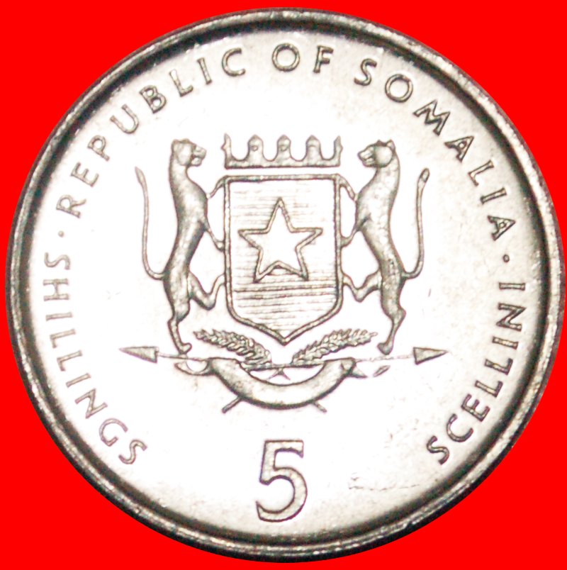  · ELEPHANT (1999-2002): SOMALIA ★ 5 SHILLINGS 2000 MINT LUSTER! LOW START ★ NO RESERVE!   