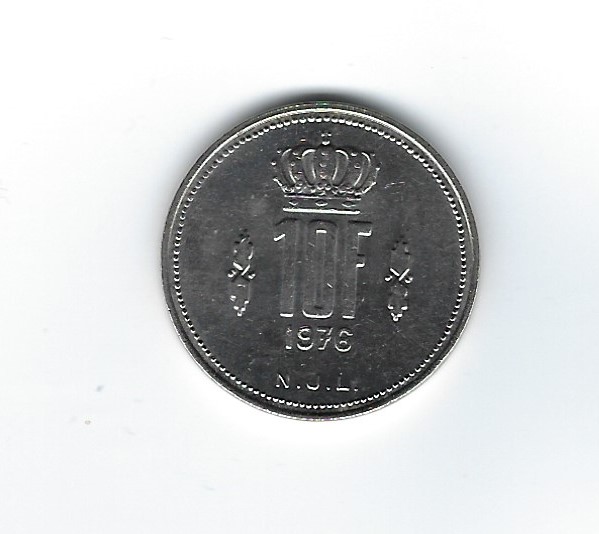  Luxemburg 10 Francs 1976   