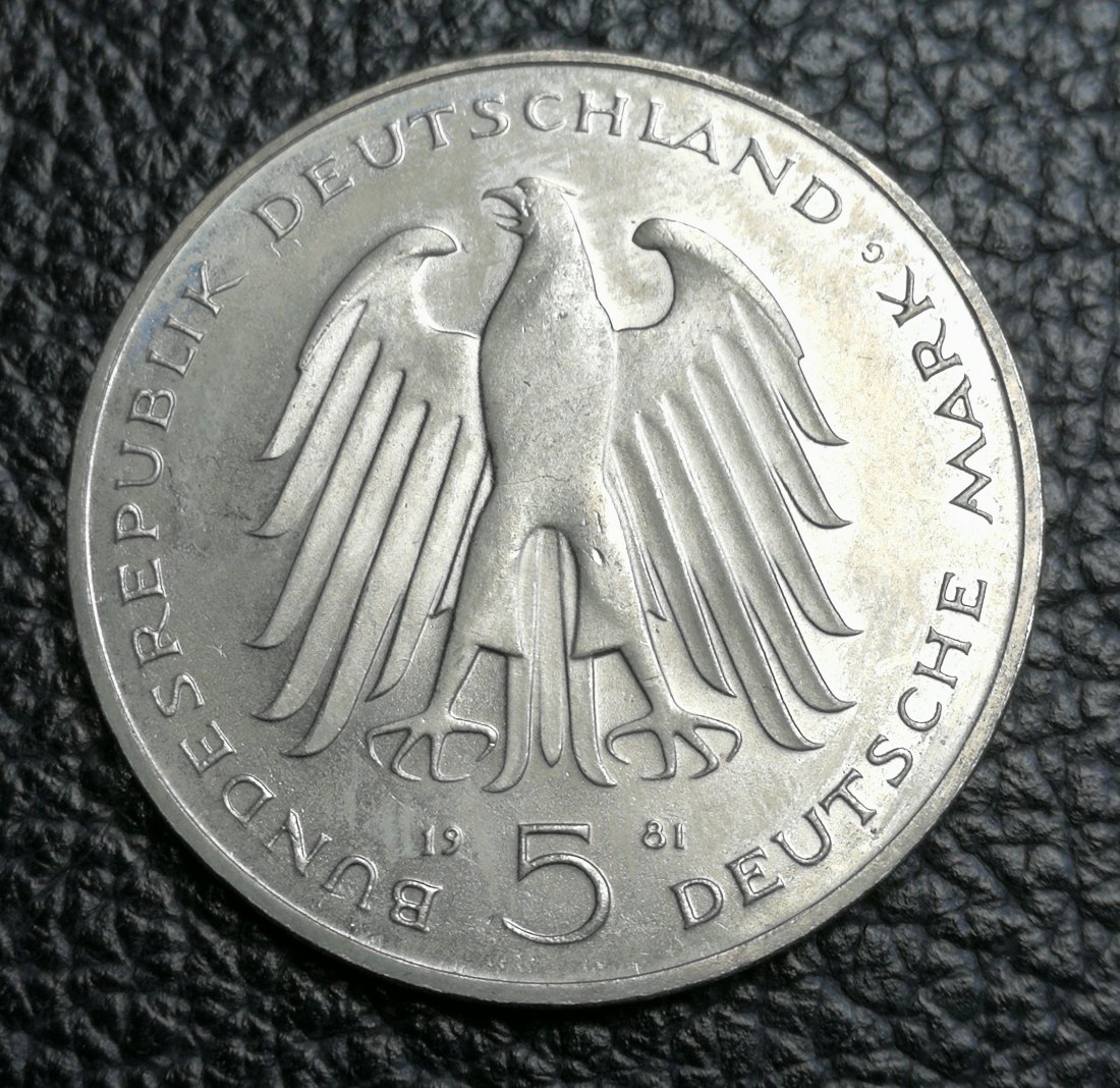  5 Mark 1981 150. Todestag von Carl Reichsfreiherr vom Stein Jaeger 430 prägefrisch XXL Bilder   