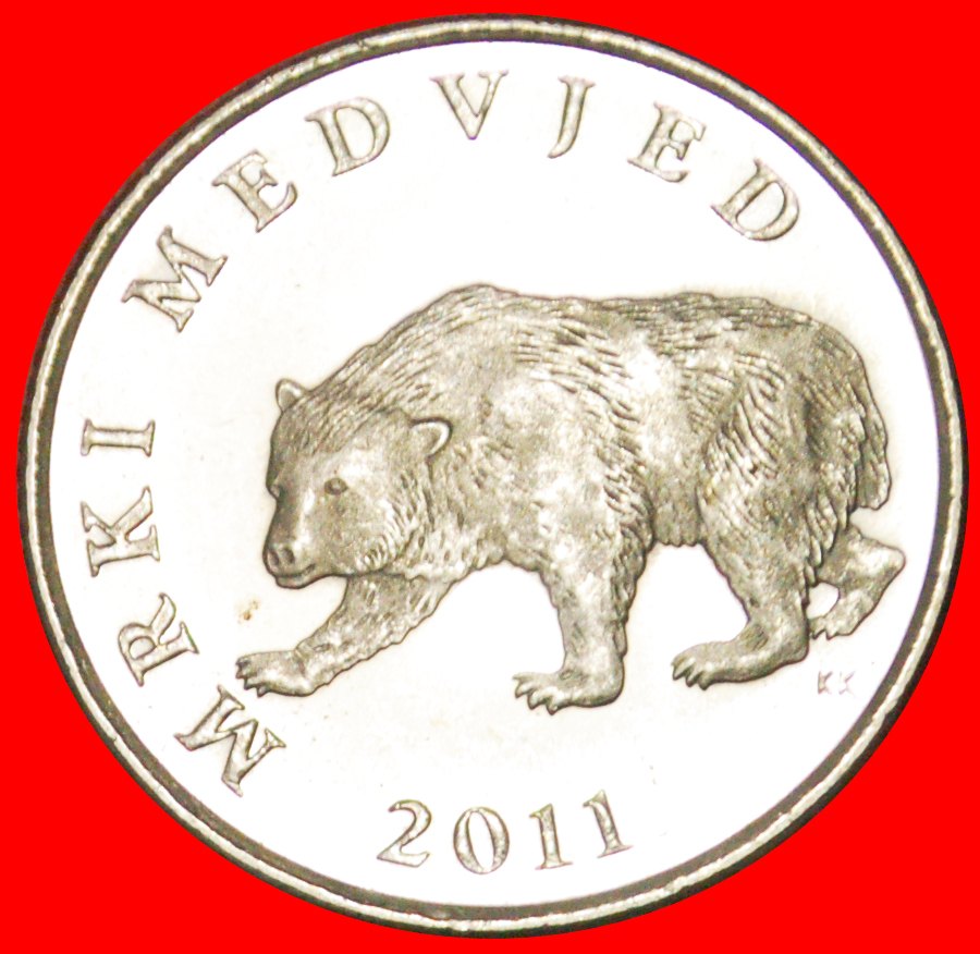 * BEAR: CROATIA ★ 5 KUNA 2011. MINT LUSTER! LOW START ★ NO RESERVE!