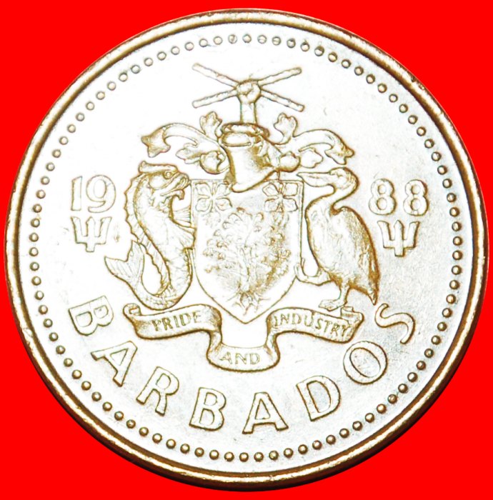  · GROSSBRITANNIEN (1973-2007): BARBADOS ★ 5 CENTS 1988! OHNE VORBEHALT!   