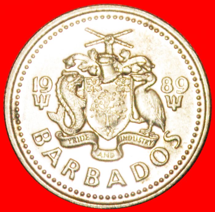  · GROSSBRITANNIEN (1973-2005): BARBADOS ★ 10 CENTS 1989! OHNE VORBEHALT!   