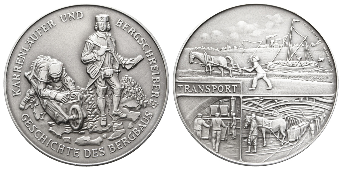  Bergbau-Medaille o.J.; 1000 AG, 74,72 g, Ø 60,3 mm   