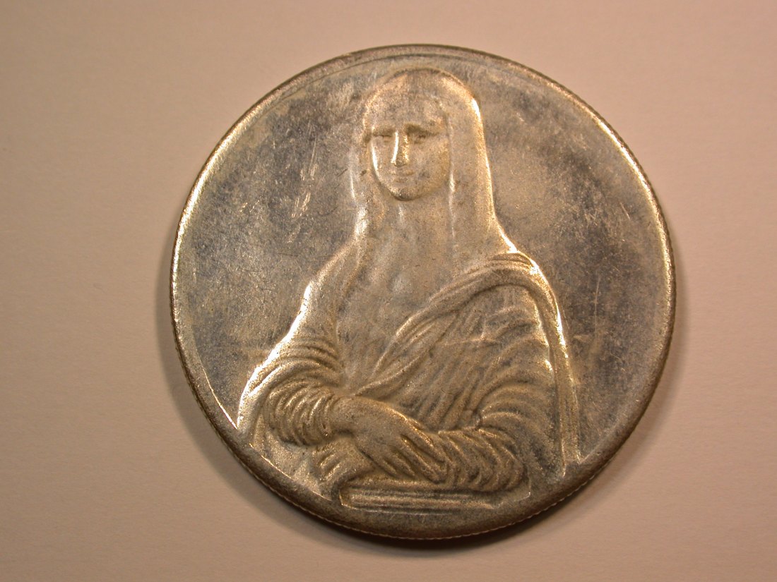  E22  Medaille  Maja Desnuda v. Goya Mona Lisa 17,5 Gr. 38 mm  Originalbilder   