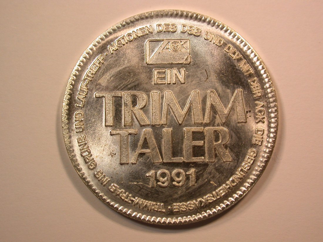 E22  Medaille  Wallenstein Trimmtaler 1991  24,07 Gramm 40,2 mm sehr dekorativ  Originalbilder   