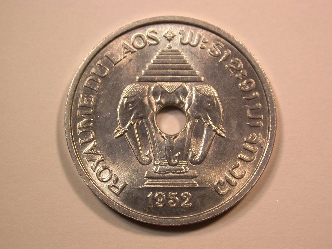 E22 Laos 20 Cent 1952 in f.st/ST Originalbilder