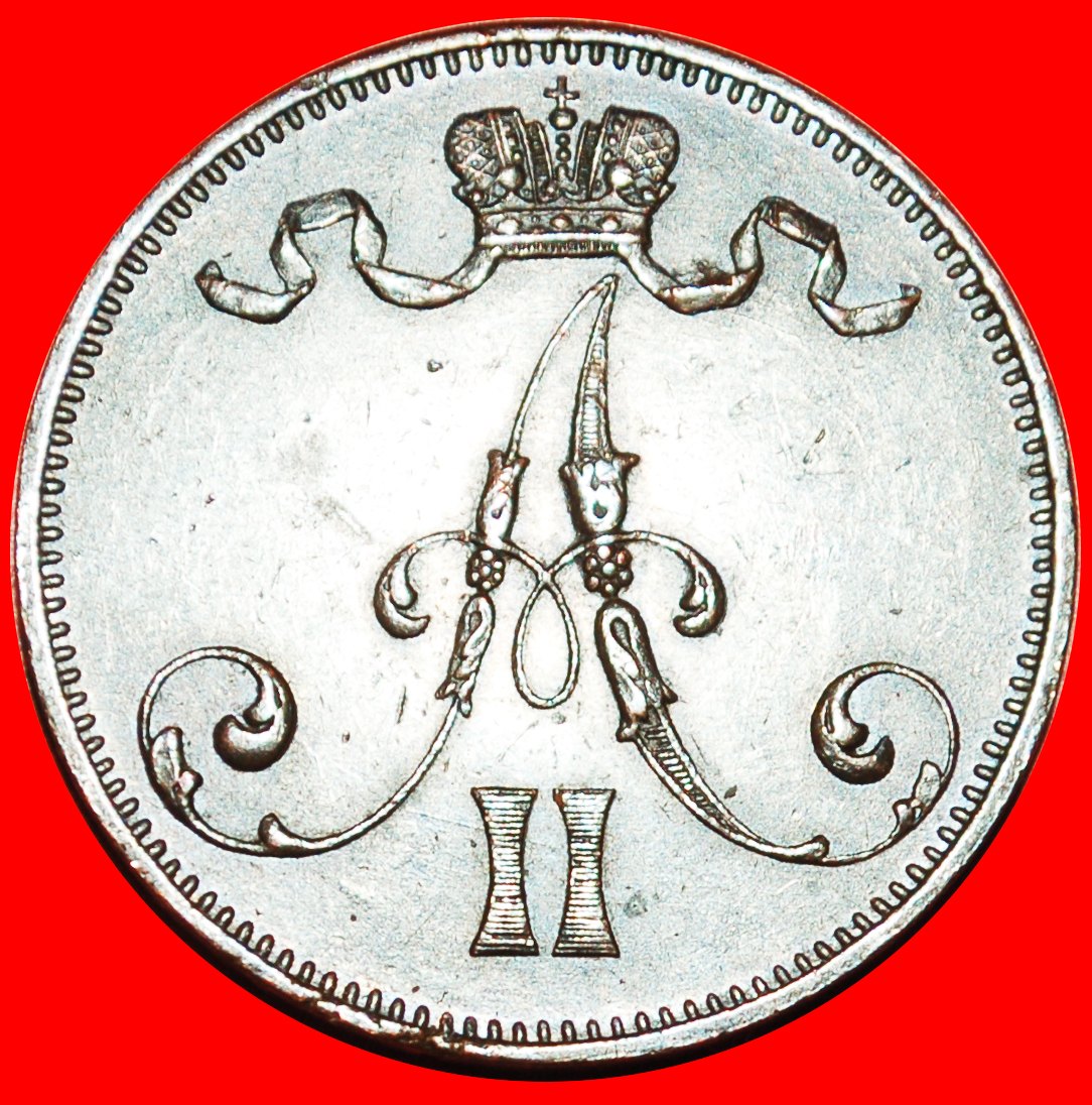  · ALEXANDER II. 1855-1881: FINNLAND russland, künftig die UdSSR★5 PENCE 1872 SELDOM! OHNE VORBEHALT!   