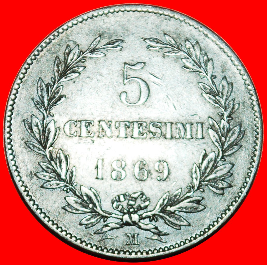  · ITALIEN (1864-1894): SAN MARINO ★ 5 CENTESIMI 1869M! OHNE VORBEHALT!   