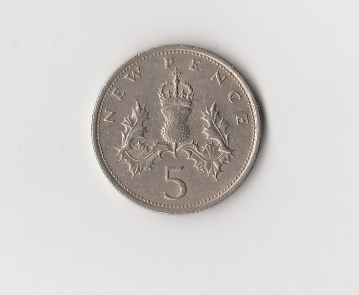 Großbritannien 5 Pence 1975 (I985)