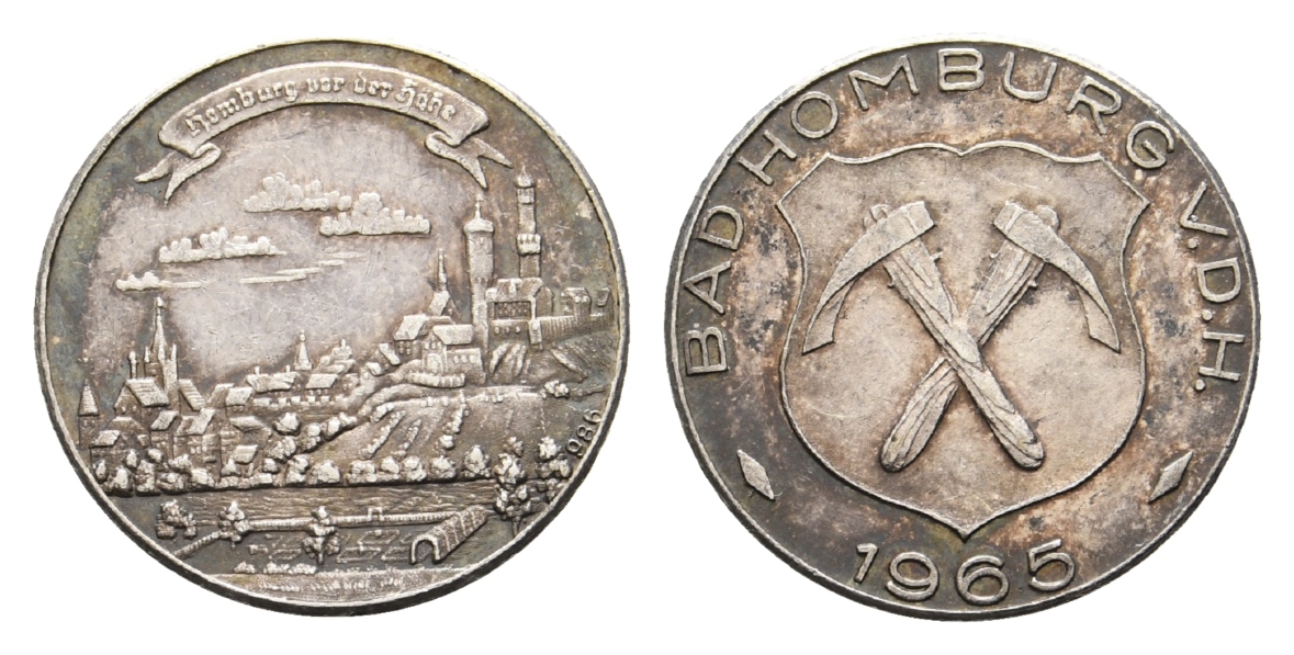  Bad Homburg; Silbermedaille 1965; 3,23 g, Ø 20 mm   