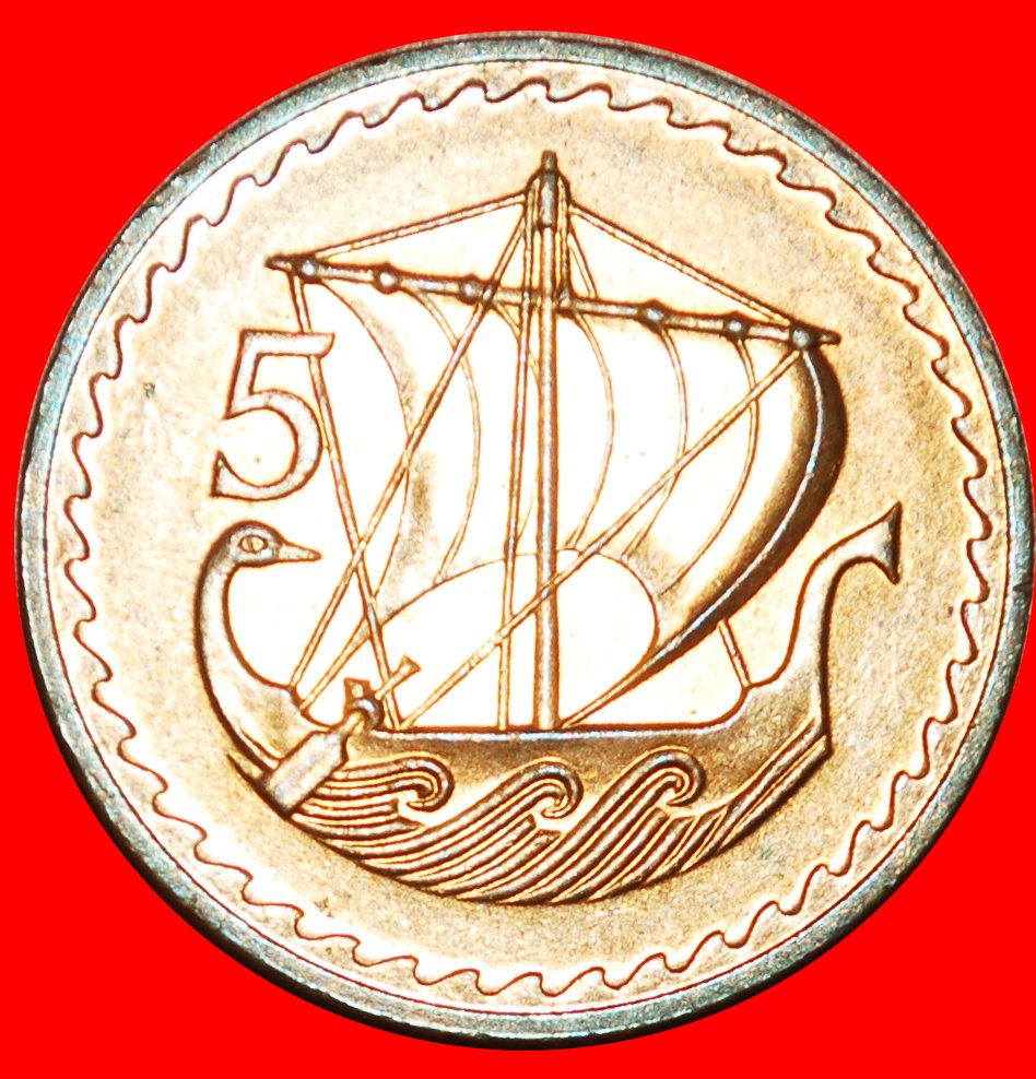 + SHIP: CYPRUS ★ 5 MILS 1974 UNC MINT LUSTER! LOW START★NO RESERVE!