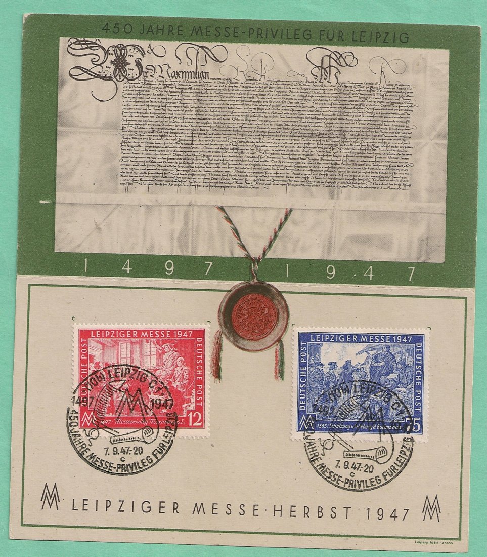German - Leipziger Messe Herbst 1947